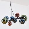 Chehalis Suspension, Boule lumineuse, Suspension Bleu, Vert, Cuivré, 8 lumières