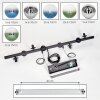 Chehalis Suspension, Boule lumineuse, Suspension Bleu, Chrome, Vert, Clair, Fumé, 8 lumières