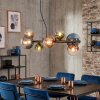 Chehalis Suspension, Boule lumineuse, Suspension Bleu, Vert, Clair, Cuivré, 8 lumières