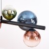 Chehalis Suspension, Boule lumineuse, Suspension Bleu, Vert, Clair, Cuivré, 8 lumières
