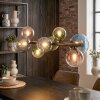 Chehalis Suspension, Boule lumineuse, Suspension Bleu, Vert, Clair, Cuivré, 8 lumières