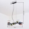 Chehalis Suspension, Boule lumineuse, Suspension Bleu, Vert, Clair, Cuivré, 8 lumières