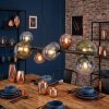 Chehalis Suspension, Boule lumineuse, Suspension Bleu, Vert, Clair, Cuivré, 8 lumières