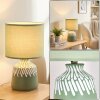 Mirvel Lampe à poser Vert, Blanc, 1 lumière