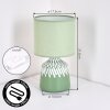 Mirvel Lampe à poser Vert, Blanc, 1 lumière