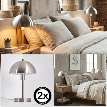 Veltri Lampe à poser Nickel mat, 1 lumière