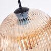 Koyoto Suspension, Boule lumineuse, Suspension Ambre, Clair, Fumé, 4 lumières