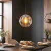 Ripoll Suspension, Boule lumineuse, Suspension Ambre, Clair, 1 lumière