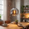 Ripoll Suspension, Boule lumineuse, Suspension Chrome, Clair, Fumé, 1 lumière