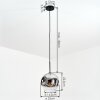 Ripoll Suspension, Boule lumineuse, Suspension Chrome, Clair, Fumé, 1 lumière