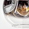 Ripoll Suspension, Boule lumineuse, Suspension Chrome, Clair, Fumé, 1 lumière