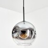 Ripoll Suspension, Boule lumineuse, Suspension Chrome, Clair, Fumé, 1 lumière