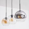 Koyoto Suspension, Boule lumineuse, Suspension Ambre, Clair, Fumé, 3 lumières