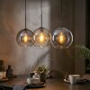 Koyoto Suspension, Boule lumineuse, Suspension Ambre, Clair, Fumé, 3 lumières