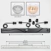 Koyoto Suspension, Boule lumineuse, Suspension Ambre, Clair, Fumé, 3 lumières