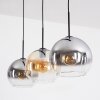 Koyoto Suspension, Boule lumineuse, Suspension Ambre, Clair, Fumé, 3 lumières
