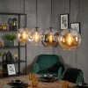 Ripoll Suspension, Boule lumineuse, Suspension Ambre, Clair, Fumé, 4 lumières