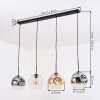 Ripoll Suspension, Boule lumineuse, Suspension Ambre, Clair, Fumé, 4 lumières