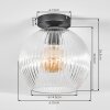 Koyoto Plafonnier, Boule lumineuse 25 cm Clair, 1 lumière