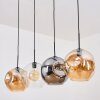 Ripoll Suspension, Boule lumineuse, Suspension Ambre, Clair, Fumé, 4 lumières