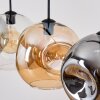 Ripoll Suspension, Boule lumineuse, Suspension Ambre, Clair, Fumé, 4 lumières
