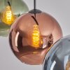 Koyoto Suspension, Boule lumineuse, Suspension Bleu, Vert, Cuivré, 3 lumières