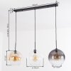Koyoto Suspension, Boule lumineuse, Suspension 30 cm Ambre, Clair, Fumé, 3 lumières
