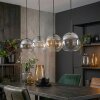 Koyoto Suspension, Boule lumineuse, Suspension Ambre, Clair, Fumé, 4 lumières
