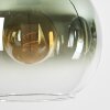 Koyoto Suspension, Boule lumineuse, Suspension Bleu, Vert, Clair, Cuivré, 4 lumières