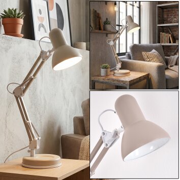 Nurmasuando Lampe de bureau, Lampe à poser LED Sable, Blanc, 1 lumière