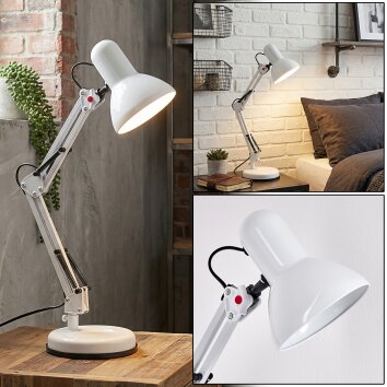 Nurmasuando Lampe de bureau, Lampe à poser LED Noir, Blanc, 1 lumière