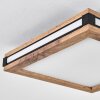 Lucera Plafonnier, Panel LED Couleur bois, Noir, 1 lumière