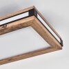 Lucera Plafonnier, Panel LED Couleur bois, Noir, 1 lumière