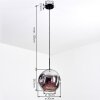 Ripoll Suspension, Boule lumineuse, Suspension Chrome, Fumé, 1 lumière