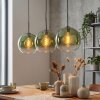 Koyoto Suspension, Boule lumineuse, Suspension Vert, Clair, 3 lumières