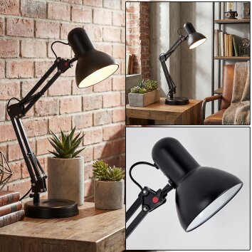 Nurmasuando Lampe de bureau, Lampe à poser LED Noir, 1 lumière