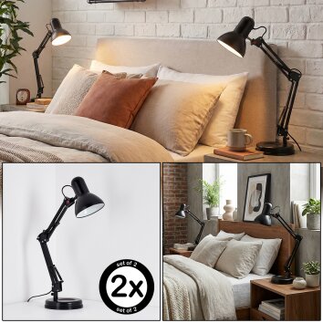 Nurmasuando Lampe de bureau, Lampe à poser LED Noir, 1 lumière