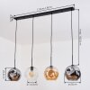 Ripoll Suspension, Boule lumineuse, Suspension Ambre, Clair, Fumé, 4 lumières