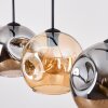 Ripoll Suspension, Boule lumineuse, Suspension Ambre, Fumé, 4 lumières