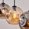 Ripoll Suspension, Boule lumineuse, Suspension Ambre, Fumé, 4 lumières