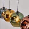 Ripoll Suspension, Boule lumineuse, Suspension Bleu, Or, Vert, Cuivré, 4 lumières