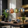 Ripoll Suspension, Boule lumineuse, Suspension Bleu, Vert, Cuivré, 4 lumières