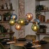 Gastor Suspension, Boule lumineuse, Suspension Bleu, Vert, Cuivré, 8 lumières