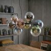 Gastor Suspension, Boule lumineuse, Suspension Bleu, Chrome, Vert, Clair, Cuivré, Fumé, 8 lumières