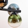 Gastor Suspension, Boule lumineuse, Suspension Bleu, Chrome, Vert, Clair, Cuivré, Fumé, 8 lumières