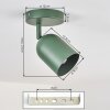 Horen Plafonnier, Spot de plafond Vert, 1 lumière