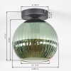 Koyoto Plafonnier, Boule lumineuse 20 cm Vert, 1 lumière