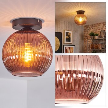 Koyoto Plafonnier, Boule lumineuse Cuivré, 1 lumière