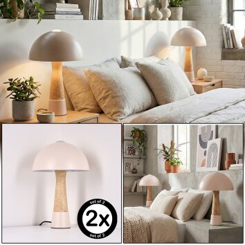 Forgek Lampe à poser Champagne, Pierre, 1 lumière