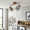 Casterk Plafonnier, Spot de plafond Brun, Chrome, 2 lumières